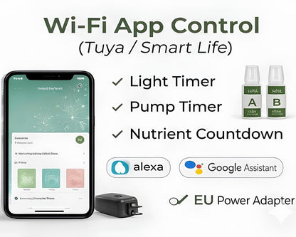 Kit de jardin d'herbes aromatiques hydroponiques intelligentes Noreva Nature, 14 pods, lumière de culture LED 20W, application WiFi Tuya, po